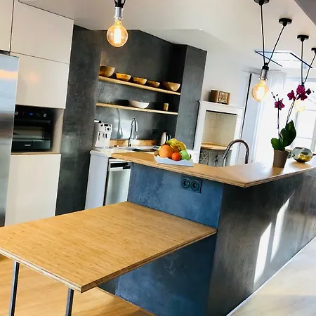 Дом отдыха Maison D'architecte En Plein Coeur D'honfleur Avec Bain Nordique